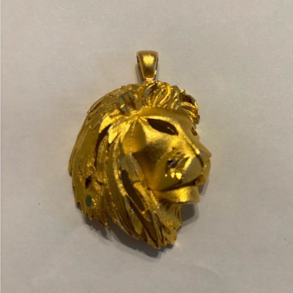 Majestic Gold Lion Pendant